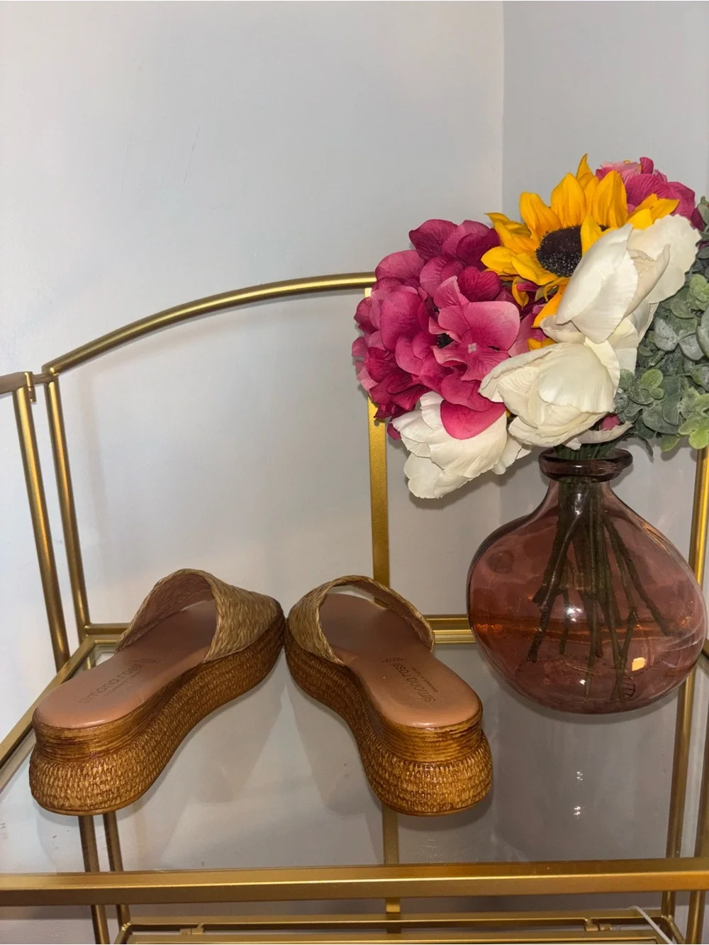 Simona Rossi NWOT Women’s Wicker Platform Sandals Size EU 39 (US 8)